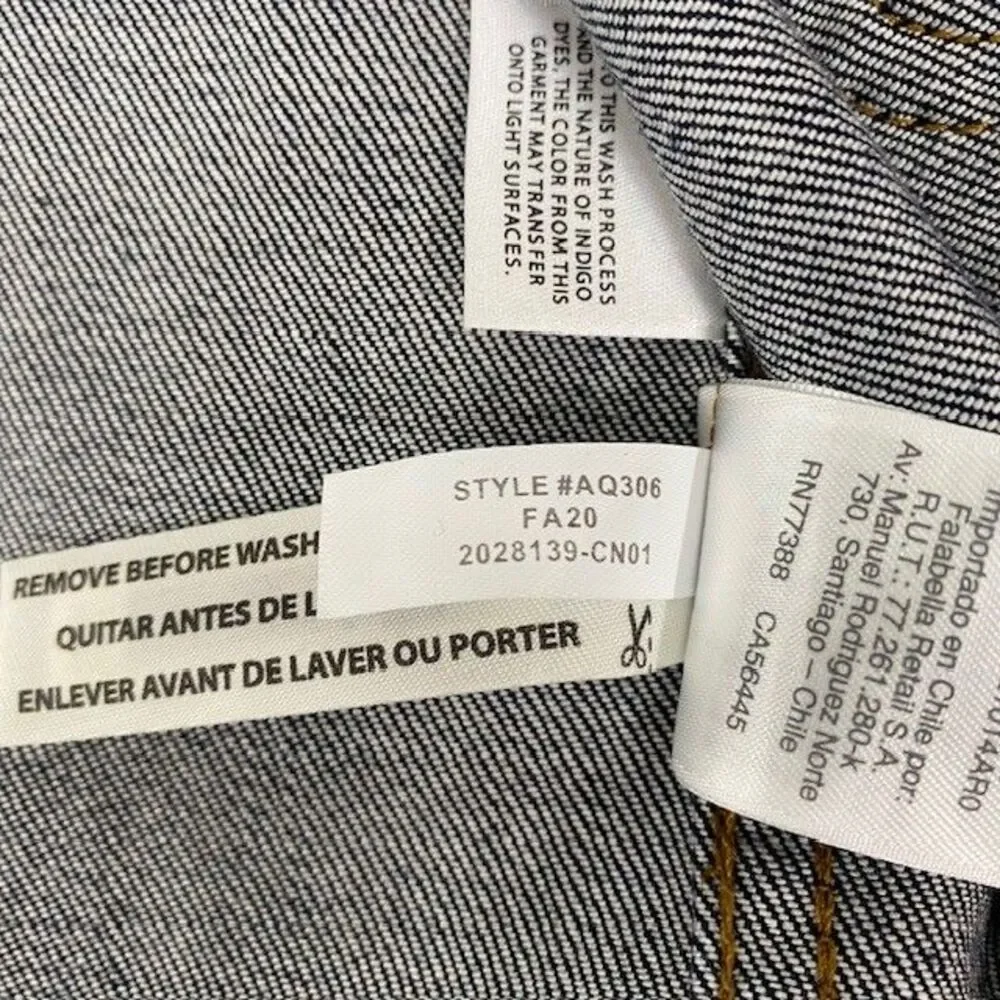 J.Crew Re-Imagined Sustainable Denim Jacket with Front Pockets Dark Wash Size S‎